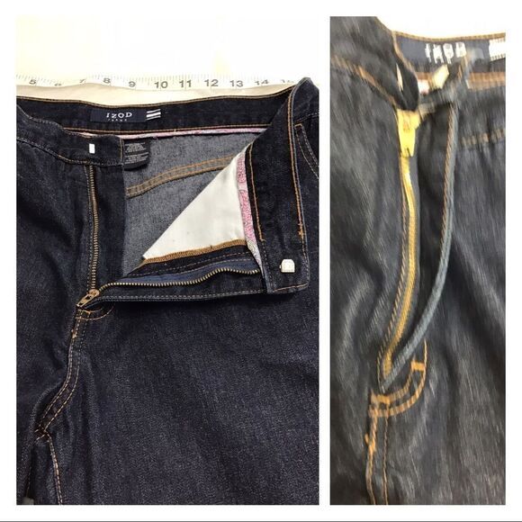 IZOD High Waist Dark Wash Flare Leg Bell Bottom Style Jeans Size 12 - Picture 5 of 7